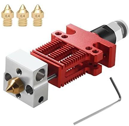 extrusion head，Assembled Extruder Hotend Kit with Extra 3pcs 0.4mm Nozzles Compatible with Creality CR-6 SE 3D Printer 1.75mm 3D Printing Machine Supplies