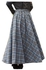 Grey Cotton Pleated Skirt For Women