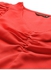 بلوزة مريحة من البوليستر بتصميم سادة وبأكمام قصيرة وبفتحة رقبة على شكل حرف V منتج أحمر اللون