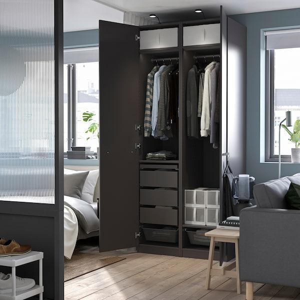 PAX Wardrobe frame, dark grey, 50x58x236 cm - IKEA