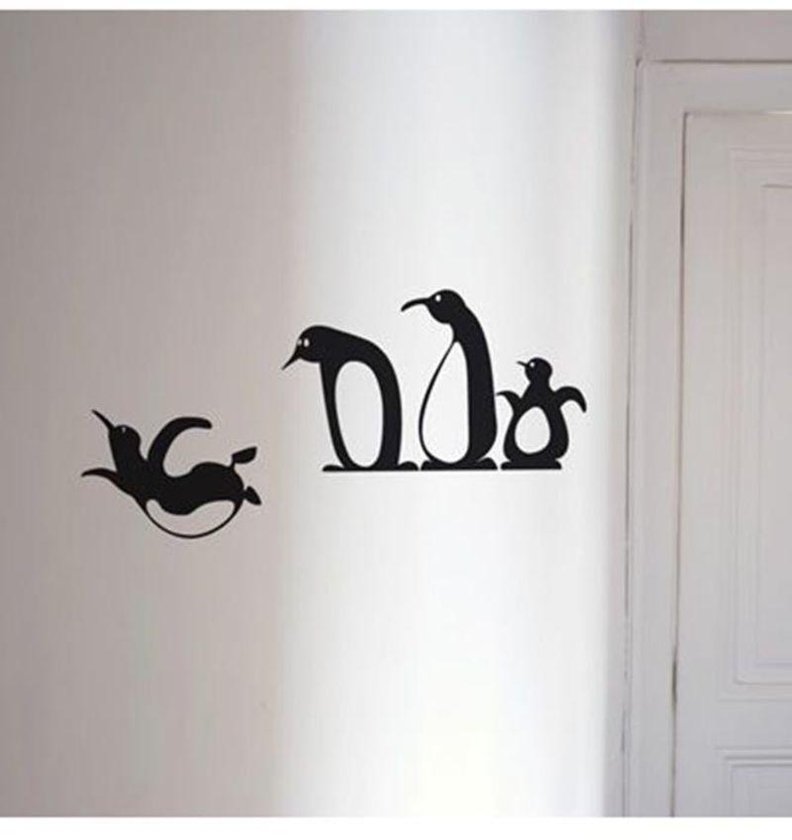 Spoil Your Wall Penguin Wall Sticker Black