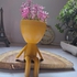 Artificial Flower With Yellow Pot,Cool ,Home,Office Decoration -15 Cm