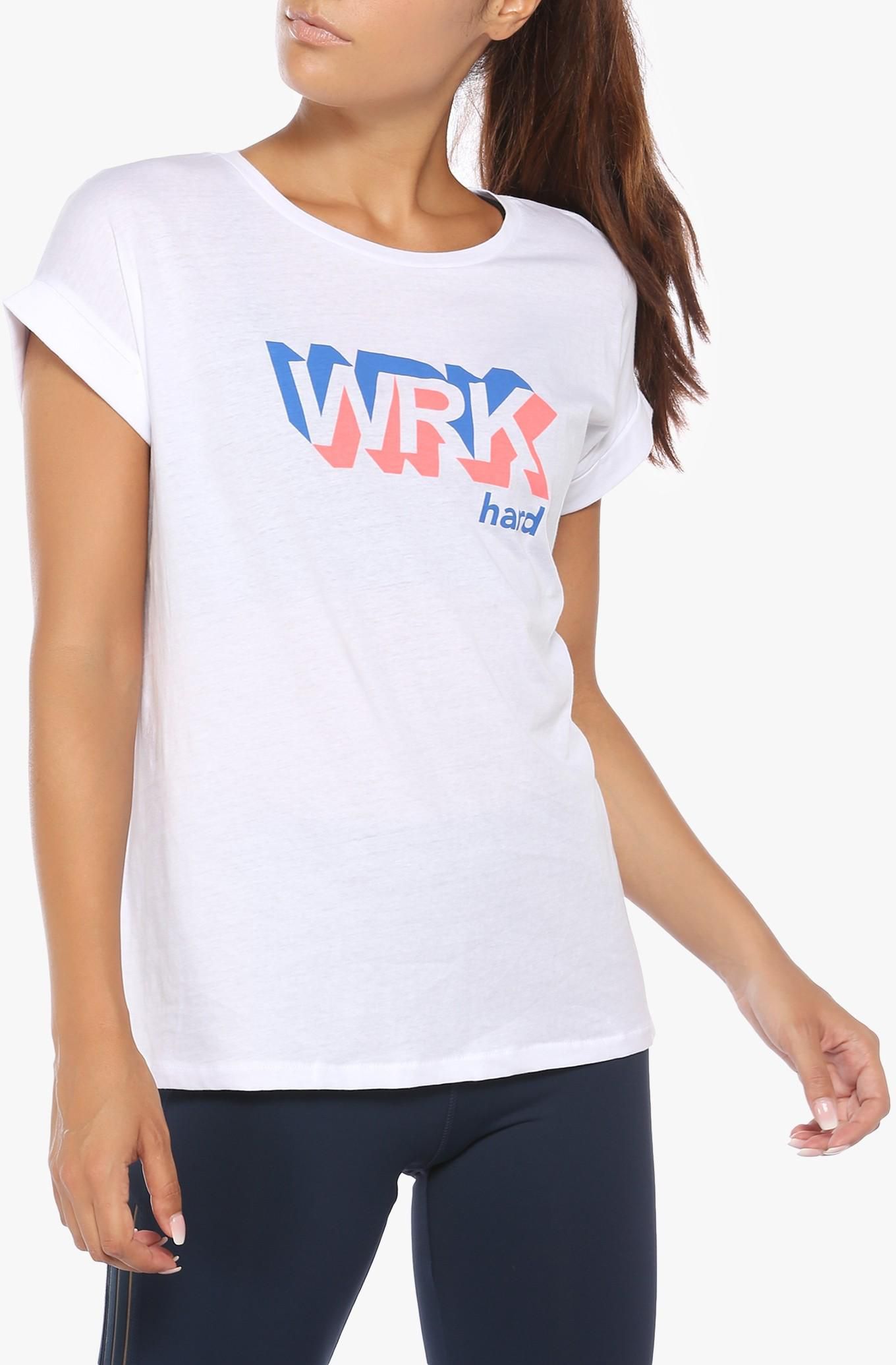White Printed Message T-Shirt
