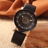 Fashion Wrist Watch Men Women Kaleidoscope Rhinestone Design PU Leather Watchband  Wristwatch