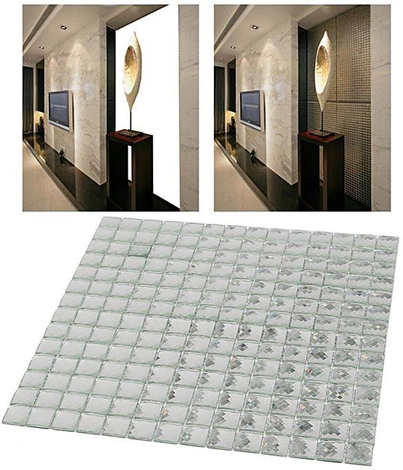 Generic 11 Sheet Mirror Tiles Sliver, Mirror Glass Mosaic Wall Tile