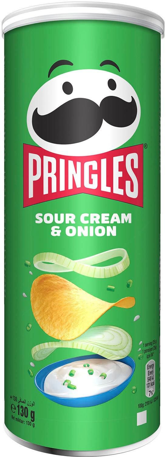 Pringles Sour Cream And Onion Flavour Chips - 130 gram
