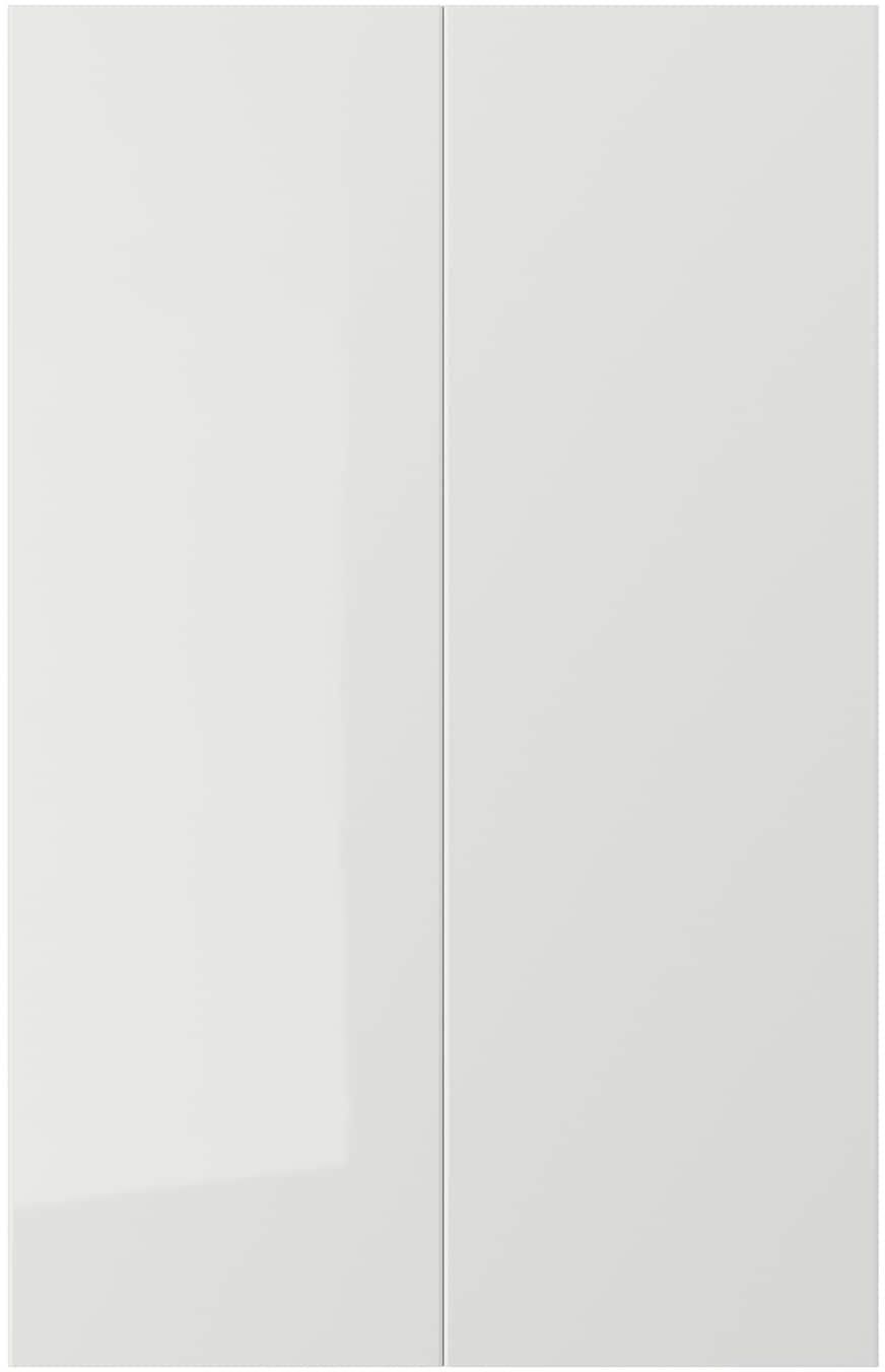 RINGHULT 2-p door f corner base cabinet set - high-gloss light grey 25x80 cm