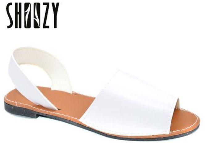 Shoozy Women Fashionable Flat Sandals - White