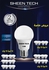 Led Lamp 15 Watt From Sheen Tech - 8 Pieces - White Colour - 2 Yrs. Warranty - High Quality Product