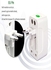 Marrkhor All In One International Travel Power Charger Universal Adapter Plug White