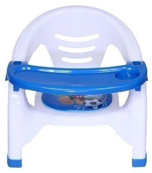Baby Kid's Children's Chair With Attached Table Top -- Blue