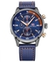 Mini Focus MF0017G Leather Watch - For Men - Blue/Silver