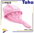 Taha Offer Buttoned Bath Hair Towel Pink Color 1 Piece