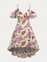 Cold Shoulder Ruffled Floral Print High Low Plus Size & Curve Midi Dress - S | Us 8