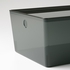 KUGGIS صندوق بغطاء, شفّاف أسود, ‎26x35x15 سم‏ - IKEA