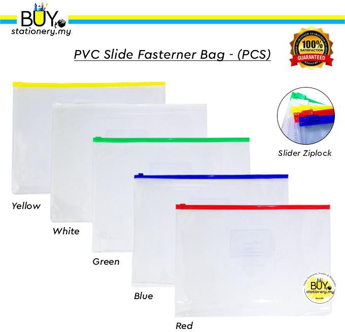 Buystationery PVC Slide Fastener Bag - (PCS)