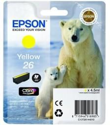 Epson 26 Yellow Ink Cartridge for XP600 / XP700 / XP800 (Polar Bear)