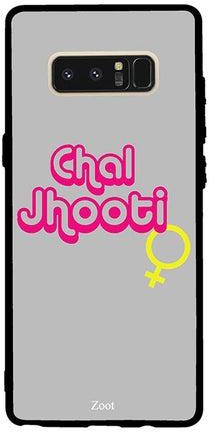 غطاء حماية واقٍ لهاتف سامسونج جالاكسي نوت 8 مطبوع عليه عبارة Chal Jhooti