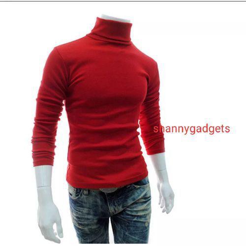 Fashion Turtle Neck Sweater - (Red)