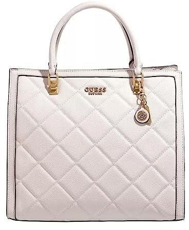 GUESS Womens Abey Quilted Shoulder Shopper Tote Bag