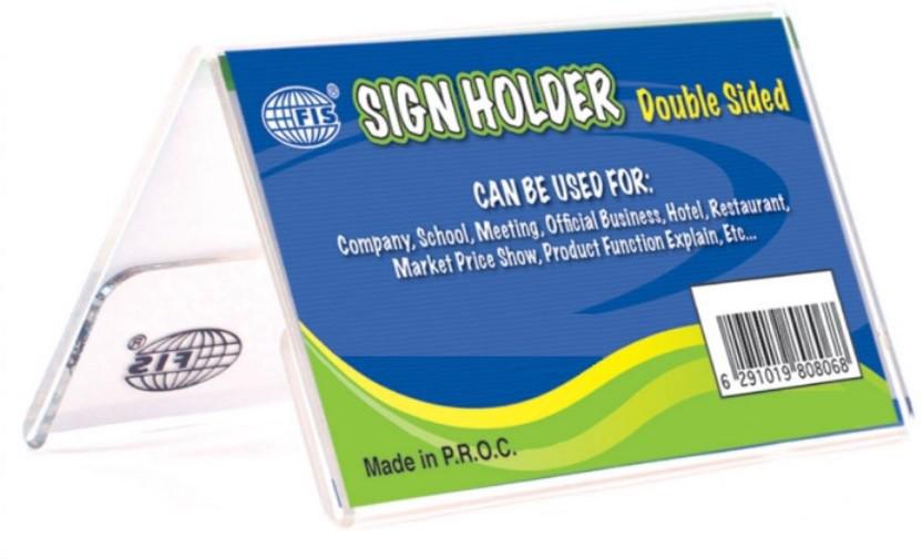 Acrylic Sign Holder A-Shape, Double Sided, 90x65mm