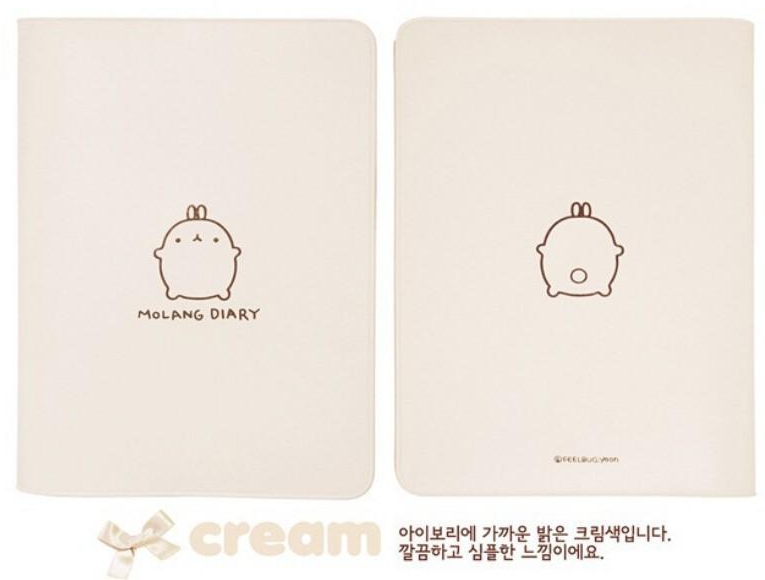 SciMam Kawaii Cartoon Molang Rabbit Notebook and Diary Planner for Kids White