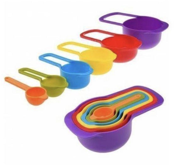 6pcs Colorful Kitchen Measuring Cup Set