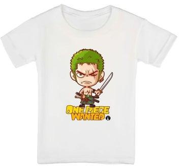 Anime Printed T-Shirt White/Green/Yellow