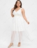 Plus Size Faux Pearls Embellished High Rise Surplice Maxi Party Dress - 1x | Us 14-16