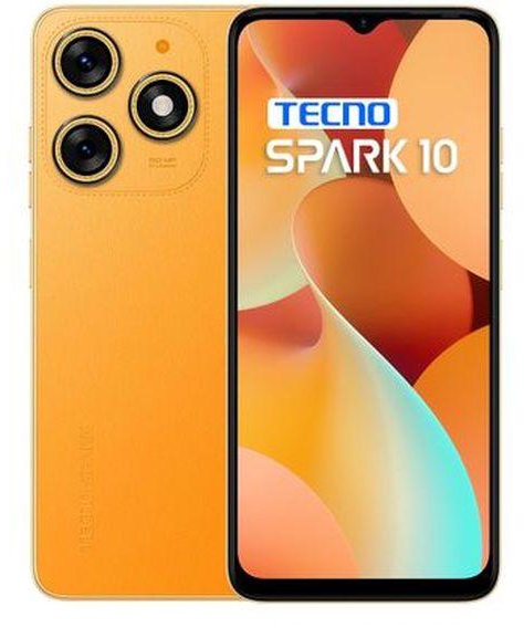 Tecno Spark 10, 6.6" Display, 128GB + Up To 16GB RAM, 50MP, Dual SIM, 5000mAh - Magic Skin Orange