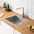 VRESJÖN Inset sink, 1 bowl - stainless steel 54x44 cm