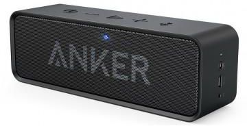 Anker SoundCore Bluetooth Speaker with 24-Hour Playtime, 66-Foot Bluetooth Range & Built-in Mic, Dual-Driver Portable Wireless Speaker with Low Harmonic Distortion and Superior Sound - Black for Smartphones and Mobiles