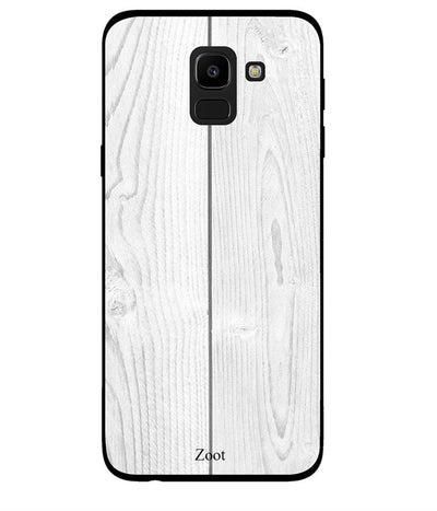 Protective Case Cover For Samsung Galaxy J6 White Wood Pattern