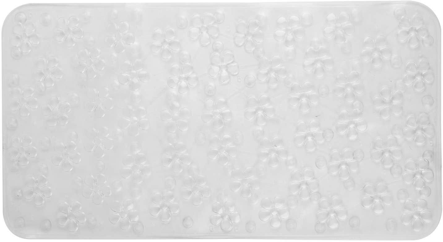 Get Anti Slip Silicone Bathtub Mat, 70×36 cm - Clear with best offers | Raneen.com