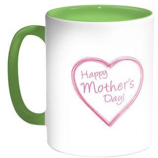 Happy Mother's Day Printed Coffee Mug Green/White 11ounce (VTX-11076)
