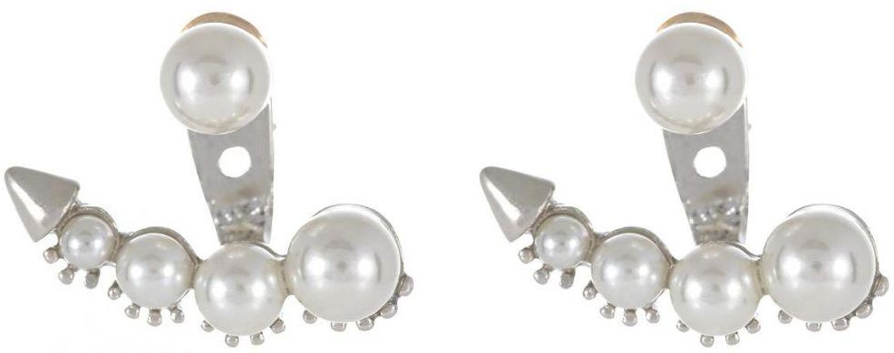 Ridaya - Fashion Earring with Pearl and Rhinestone (One Side Pearl+Other Side Rhinestone) ERN-ALY-JIL-001