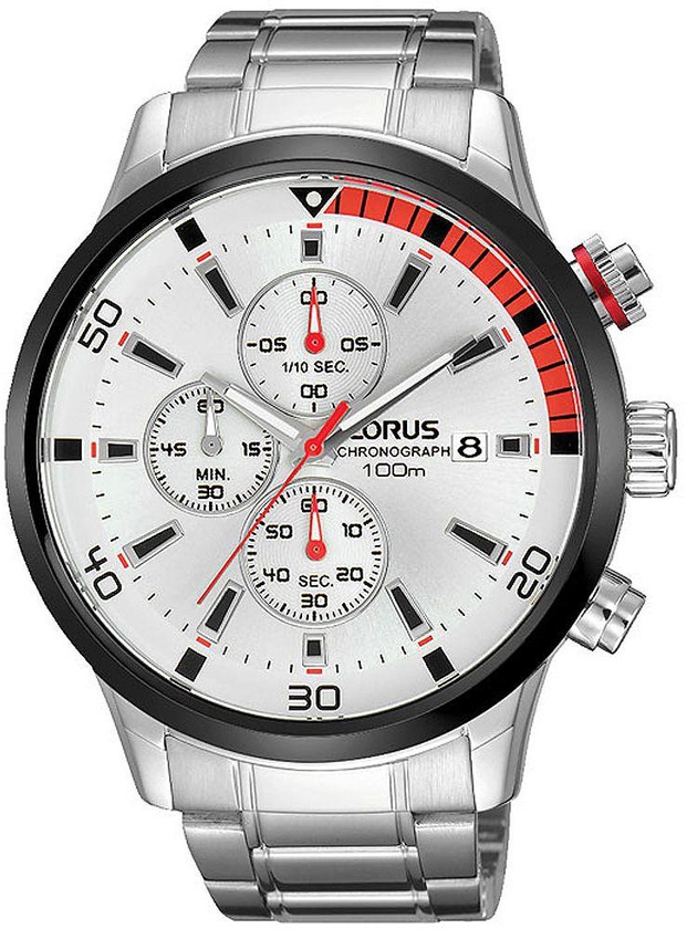 Hand Watch for Men by Lorus , Analog , Chronograph , Stainless Steel , Silver , RM363CX9