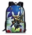 Cute Anime Cartoon Sonic The Hedgehog Printed Backpack Children Schoolbag Kids Boys Girls Casual Backpack