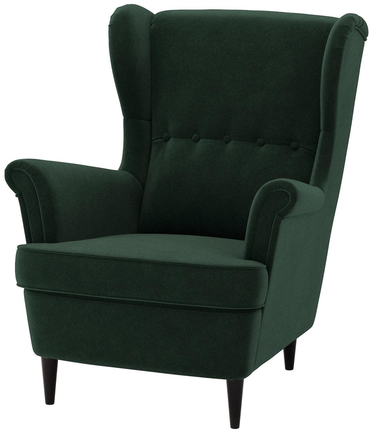 STRANDMON Wing chair - Djuparp dark green