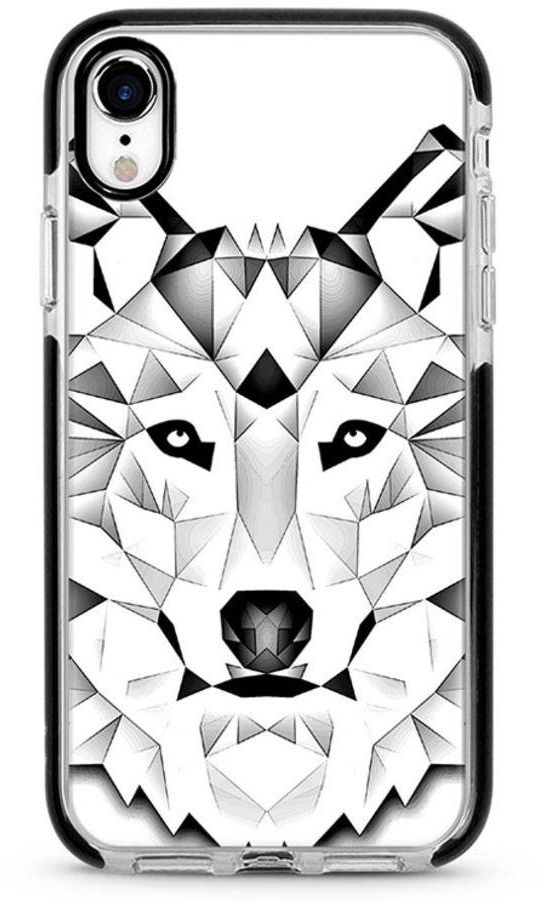 Protective Case Cover For Apple iPhone XR Poly Wolf Full Print