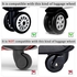 Luggage Wheel Cover 8-Pack Luggage Wheel Protector Roller Case Caster Cover Silicone Silent Protective Cover Fits Most 8 Spinner Travel Luggage (black)