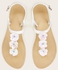 Shein | Floral Applique Toe Post Sandals