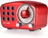 Retro Bluetooth Speaker, Vintage Radio FM Radio with Old Fashioned Classic Style, Strong Bass Enhancement, Loud Volume, Bluetooth 5.0 Wireless Connection, TF Card and MP3 Player (Red)