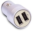Dual USB Car Charger Adapter - Silver