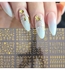 Nail Art Sticker Decals, 12 Designs Flower 3D Gold Metallic Stickers Self-Adhesive Supplies Golden Lace Leaf Line Acrylic DIY Manicure Decoration for Women Girls