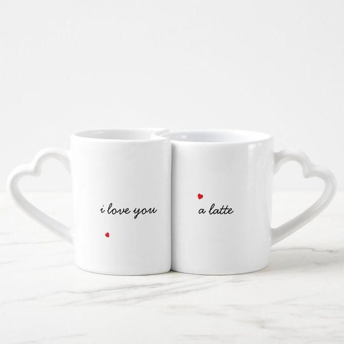 Valentine Day Heart Handle Mug - 2 Pcs - Print9993