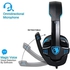 SADES SA901 Over Ear USB Wired 7.1 Surround Noise Cancelling PC Gaming Headset with Microphone - Black/Blue (Electronic Games)