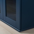 SKRUVBY Cabinet with glass doors - black-blue 70x90 cm