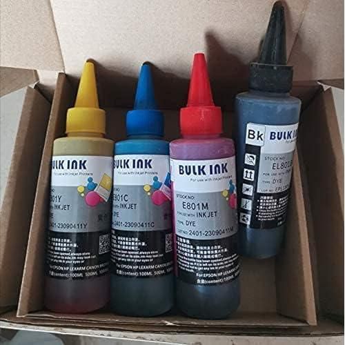 4 Color Cartridge Refill Ink For All Printer Set (100ML, Pack of 4 colors)