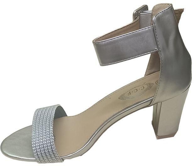 C C F Ladies Wedding/occasion Shoes - Silver